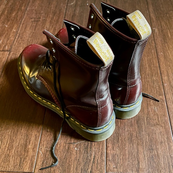 Dr. Martens Dark Cherry Red Vegan Boots - Picture 6 of 9